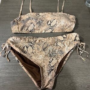 Snake skin bathing suit set